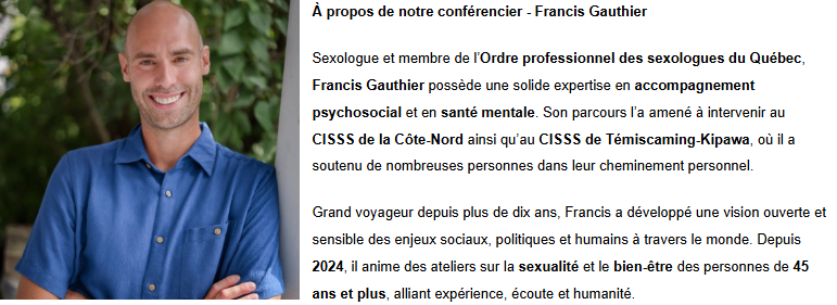 FRANCUIS Francis Gauthier - Sexologue